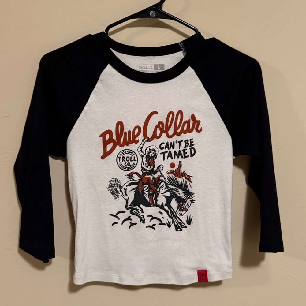 Blue Collar Crop Top